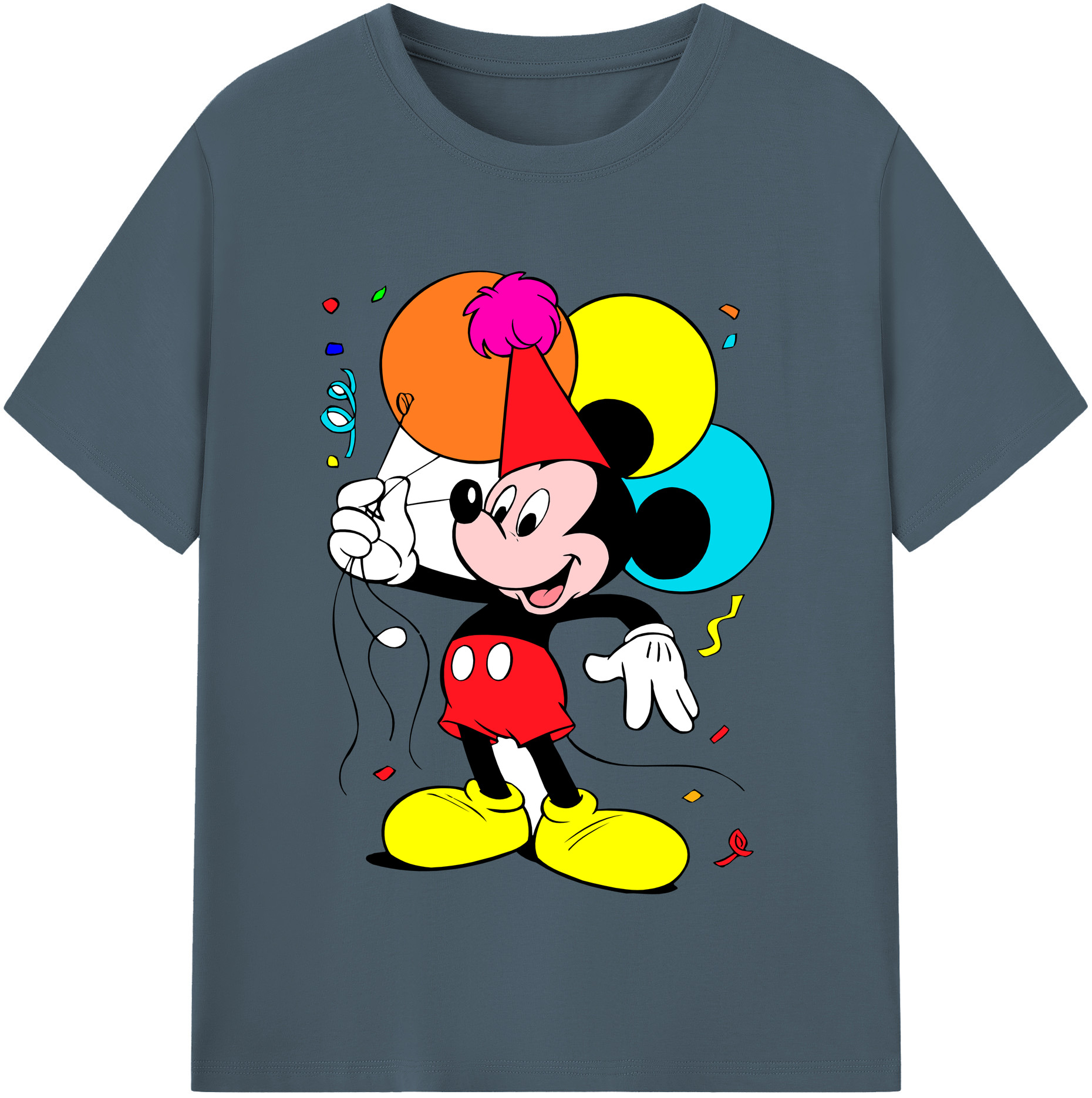 （画像用） ミッキーマウス Mickey Mouse 綿100％半袖Tシャツ（フロントプリント）